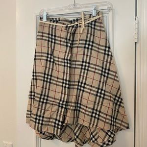 Burberry linen wrap skirt kids size 10